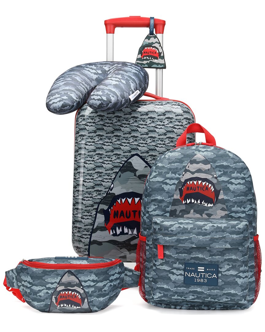 Nautica Kids 18 Airline Approved Carry-on 5pc Luggage Set