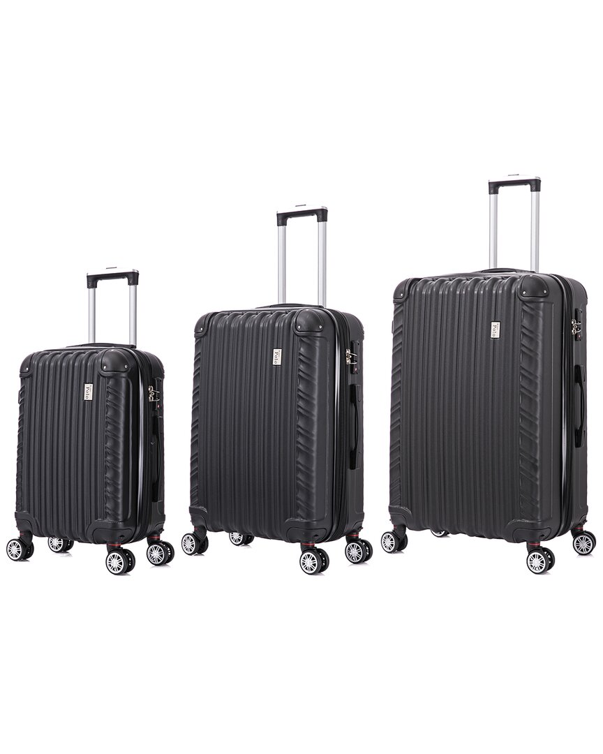 Bronco Polo Capri 3pc Lightweight Hardside Expandable Luggage Set In Pattern