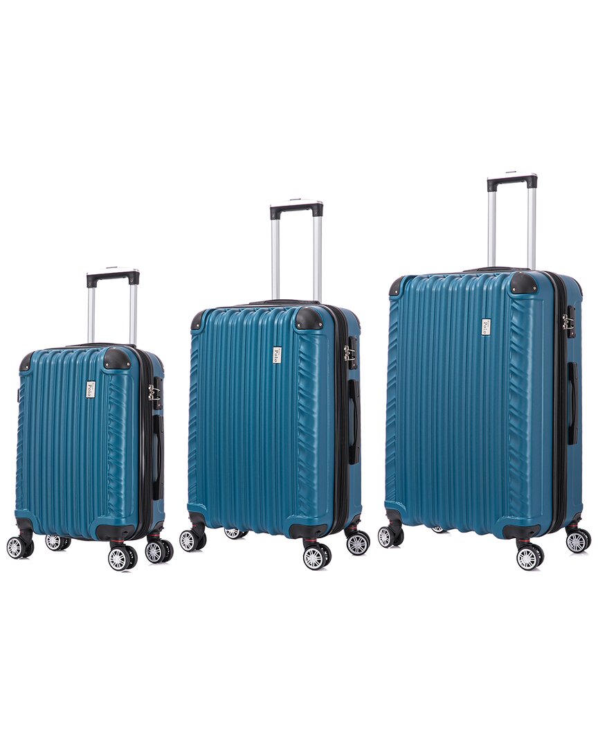 Bronco Polo Capri 3pc Lightweight Hardside Expandable Luggage Set
