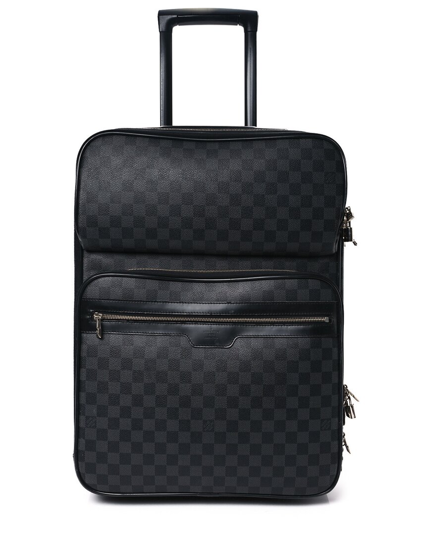 Pre-owned Louis Vuitton Black Damier Graphite Coated Canvas Pegase Business 55  (authentic Pre-loved)