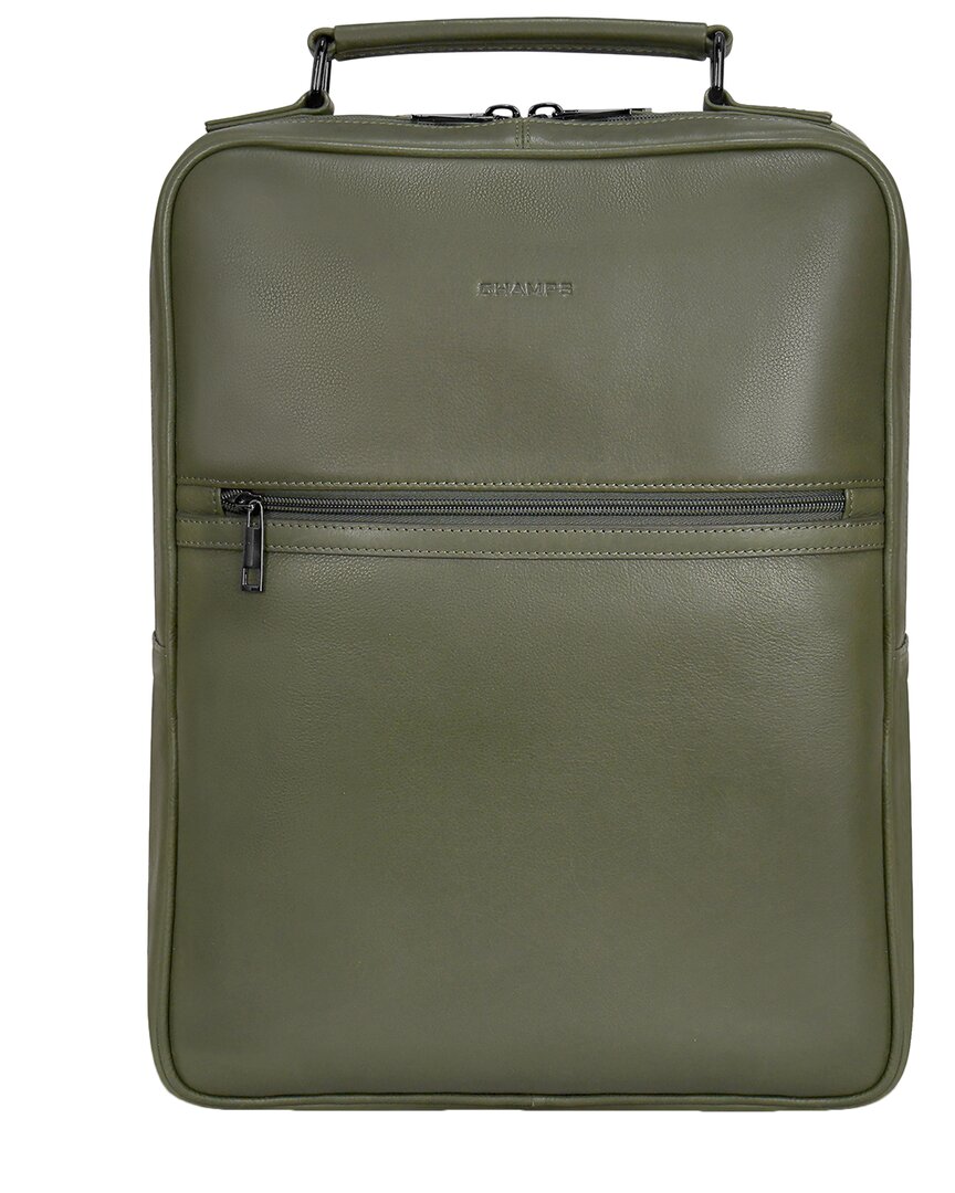 Champs Onyx Leather Compact Backpack In Brown