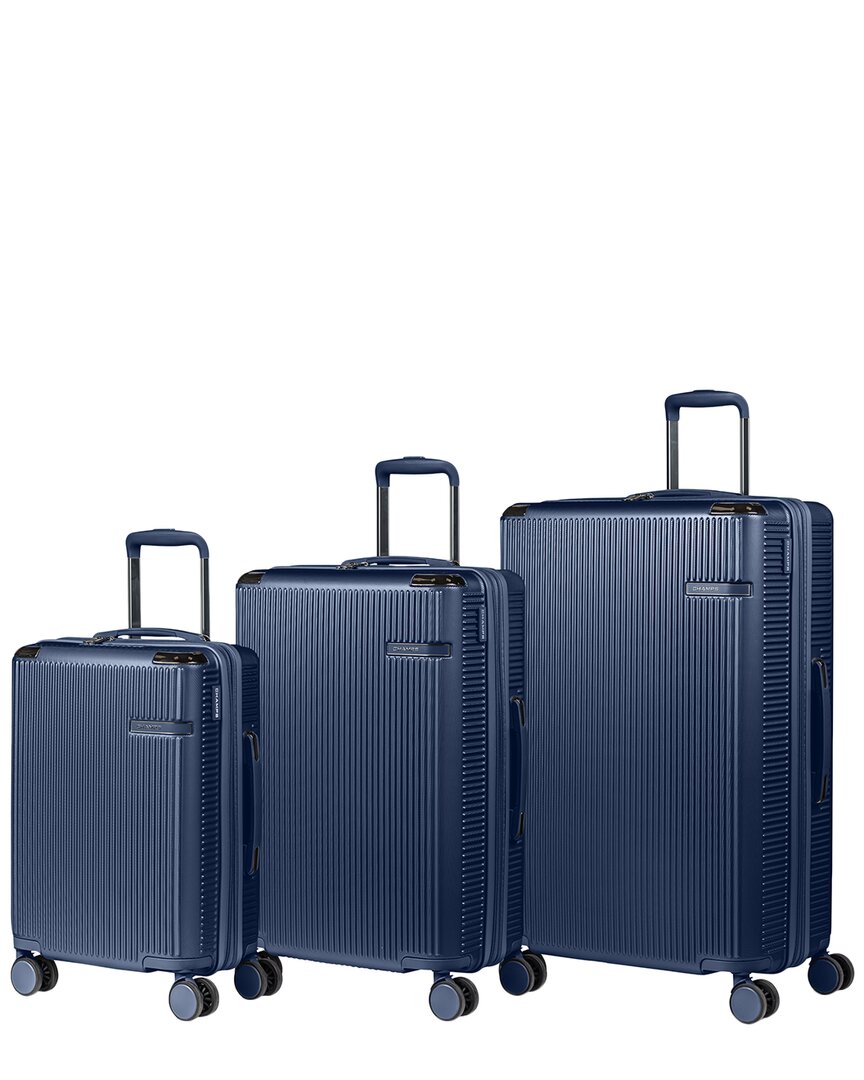 Champs Legacy 3pc Expandable Luggage Set In Blue