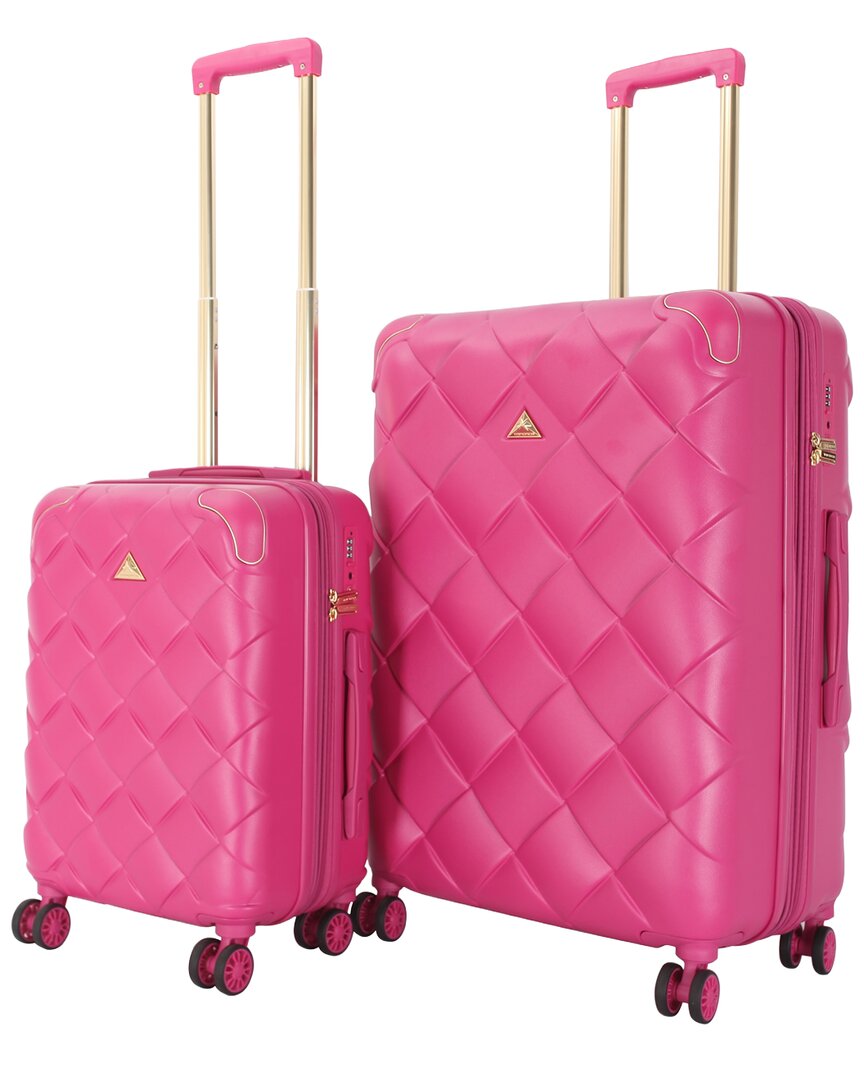 Triforce St. Moritz 21 2pc Expandable Luggage Set In Pink