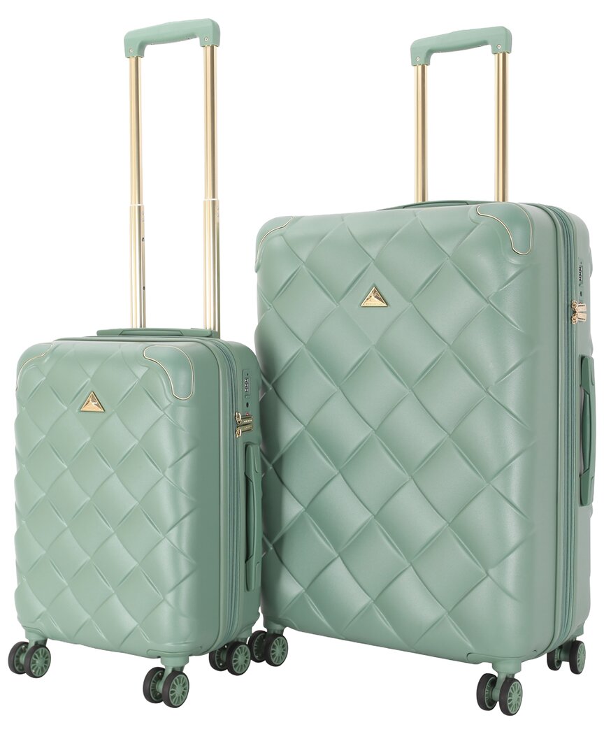 Triforce St. Moritz 21 2pc Expandable Luggage Set In Green