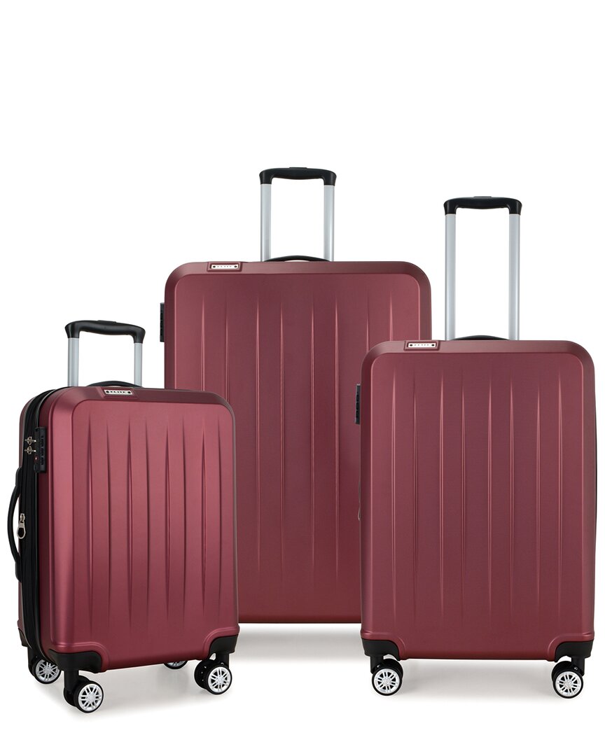 Traveler's Choice Elite Luggage Dori Expandable 3pc Luggage Set In Purple