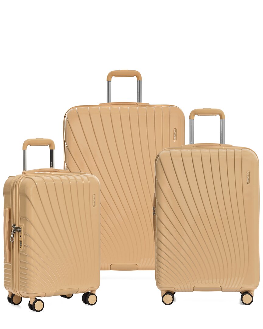 Traveler's Choice Phenom Expandable 3pc Luggage Set In Neutral