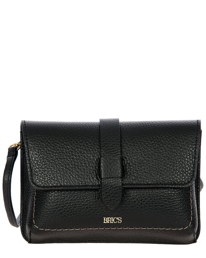 Bric's Gondola Garofano Mini Leather Purse In Black