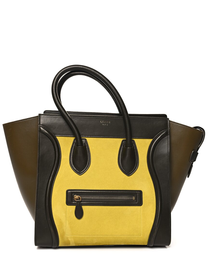 Celine Nut Smooth Leather Mini Tri-color Luggage (authentic Pre-loved) In Multi