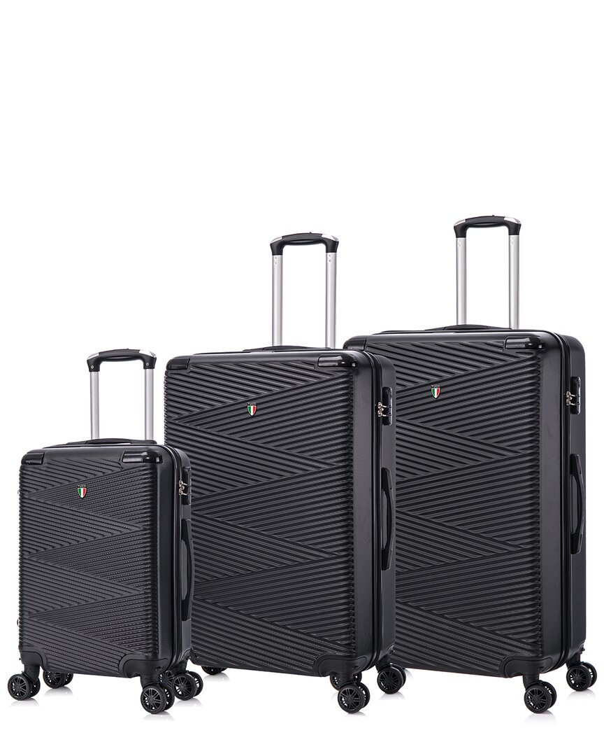 Tucci Avenza 3pc Luggage Set In Black
