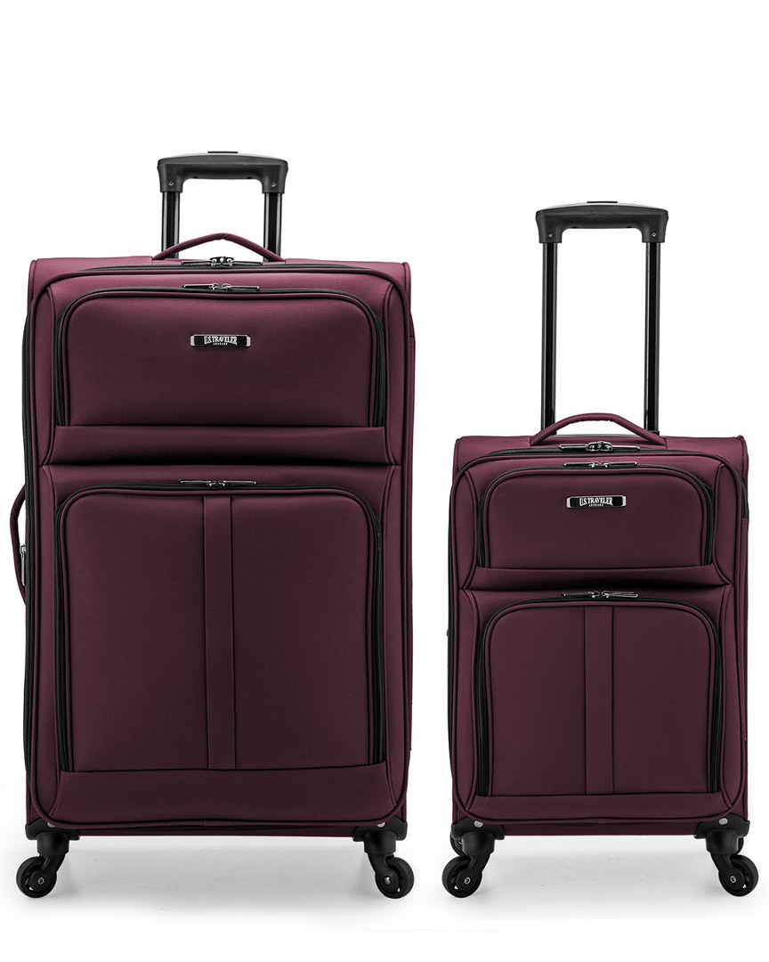U.s. Traveler Anzio 2 Piece Softside Expandable Spinner Luggage Set
