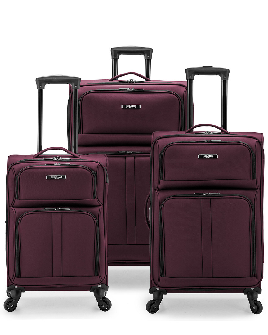 U.s. Traveler Anzio 3pc Softside Expandable Spinner Luggage Set