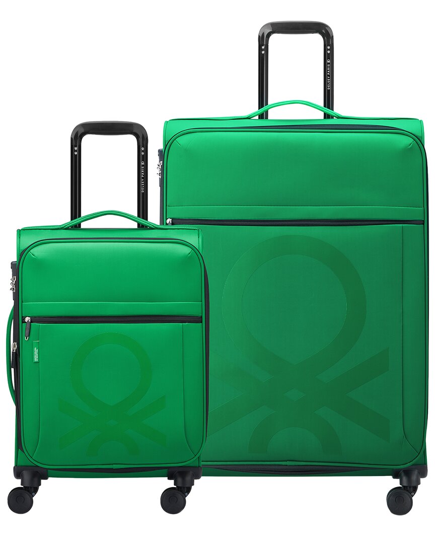 Benetton Color Block Expandable 2pc Luggage Set
