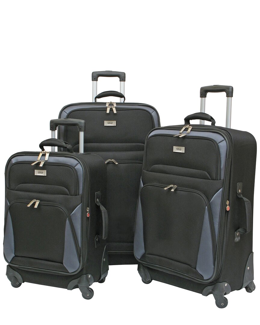 Geoffrey Beene Brentwood Collection 3pc Luggage Set In Black