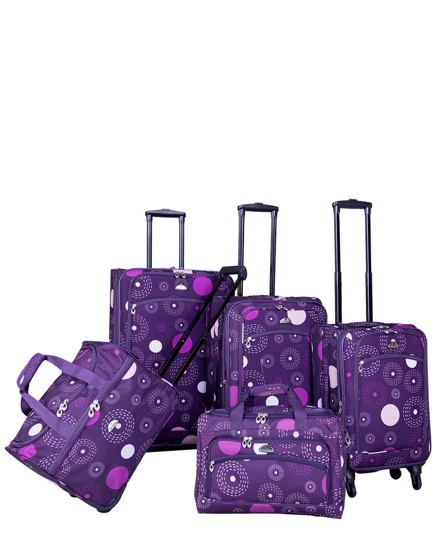 American Flyer Fireworks 5pc Spinner Luggage Set