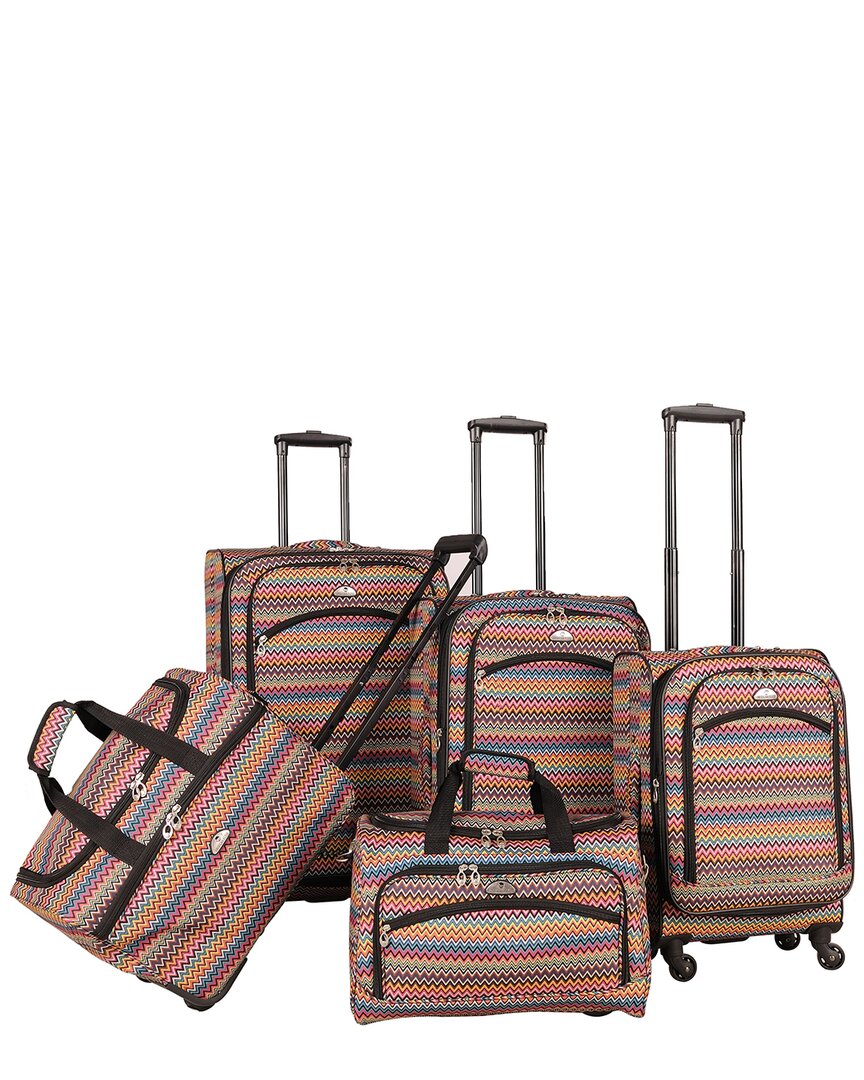 American Flyer Gold Coast 5pc Spinner Luggage Set
