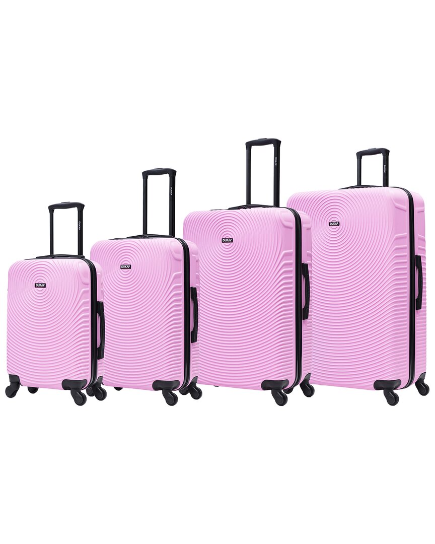 Dukap Inception Lightweight Hardside 4pc Set In Pink