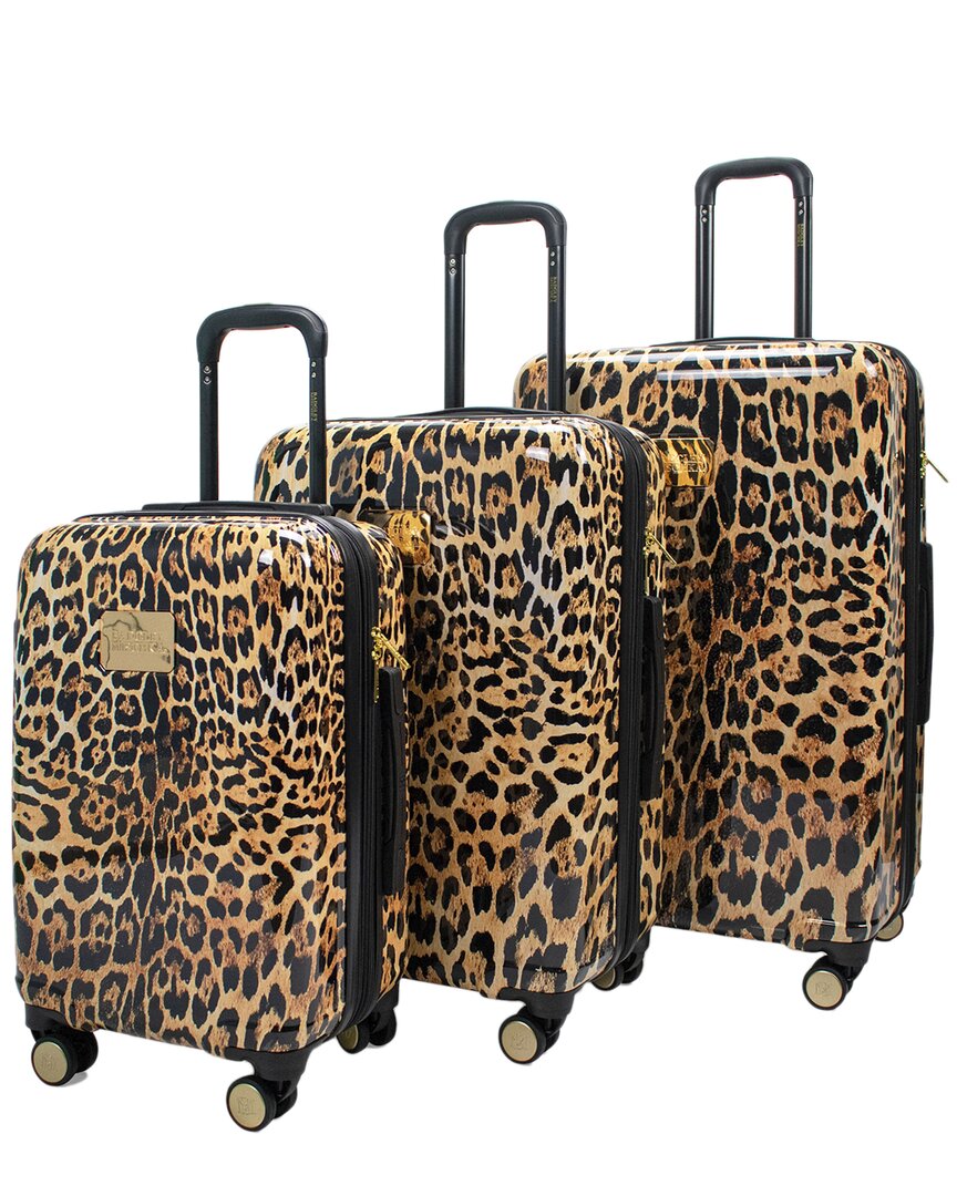 Badgley Mischka Expandable Luggage Set In Brown