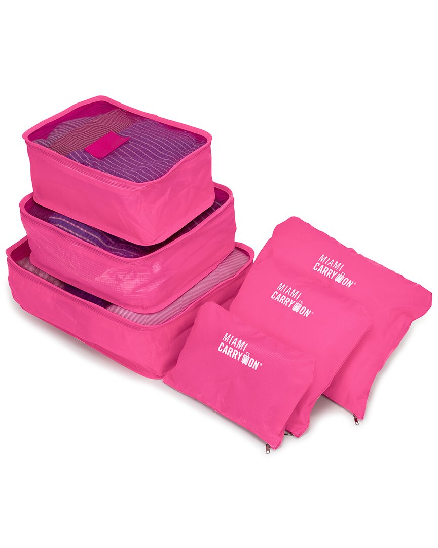 Miami Carryon Neon 12-piece Packing Cubes In Pink