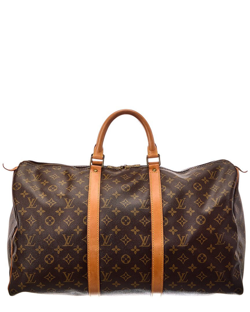 Pre-owned Louis Vuitton Brown Monogram Canvas Keepall 50 (authentic Pre-loved)