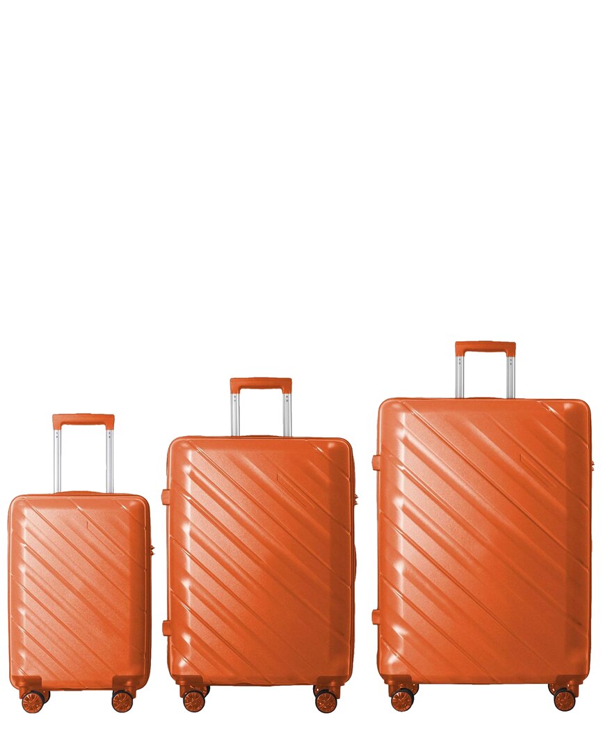 4 Supply 3pc Luggage Set With Four Spinner Wheels & Scratch-resistant Surface