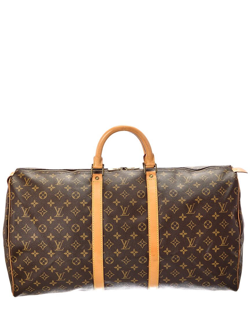 Pre-owned Louis Vuitton Brown Monogram Canvas Keepall 55 (authentic Pre-loved)