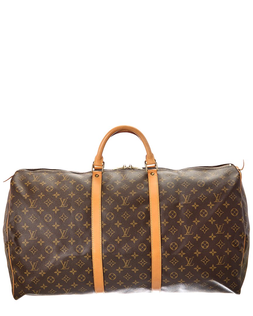 Pre-owned Louis Vuitton Brown Monogram Canvas Keepall 60 (authentic Pre-loved)