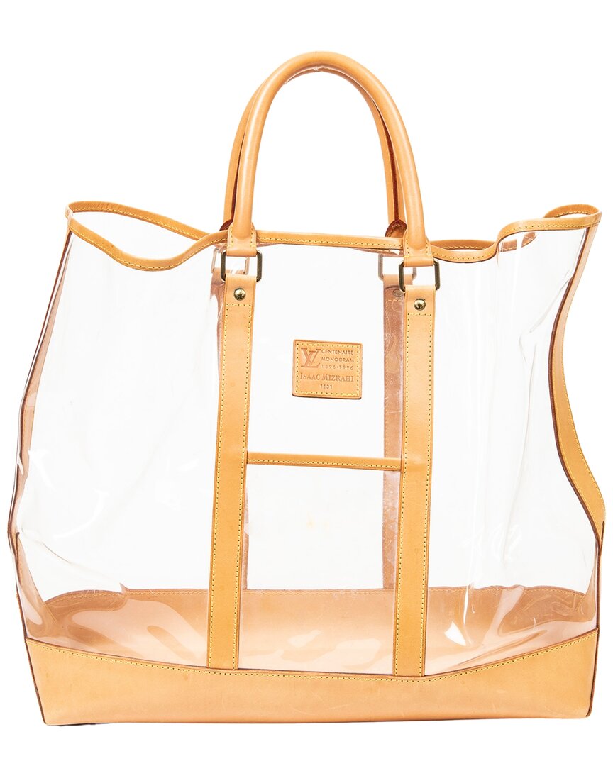 Pre-owned Louis Vuitton Tan/transparent Pvc Resin/vachetta Leather Ltd. Ed. Isaac  Mizrahi Centenaire Sac Week