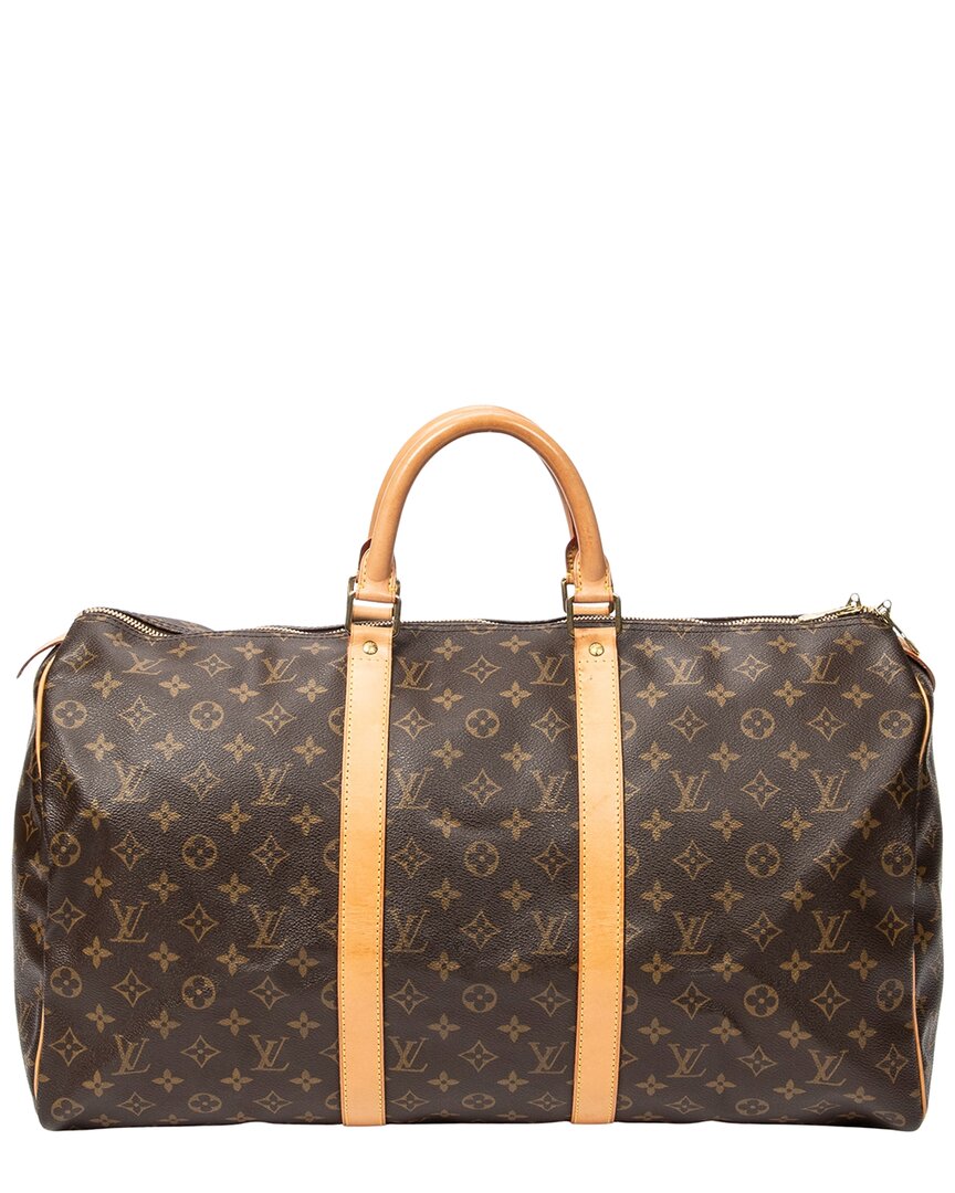 Pre-owned Louis Vuitton Brown Monogram Canvas Keepall 50 (authentic Pre-loved)