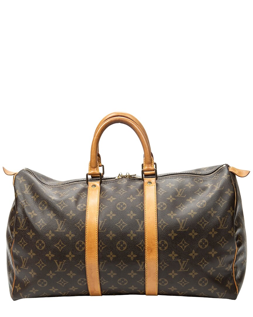 Pre-owned Louis Vuitton Brown Monogram Canvas Keepall 45 (authentic Pre-loved)