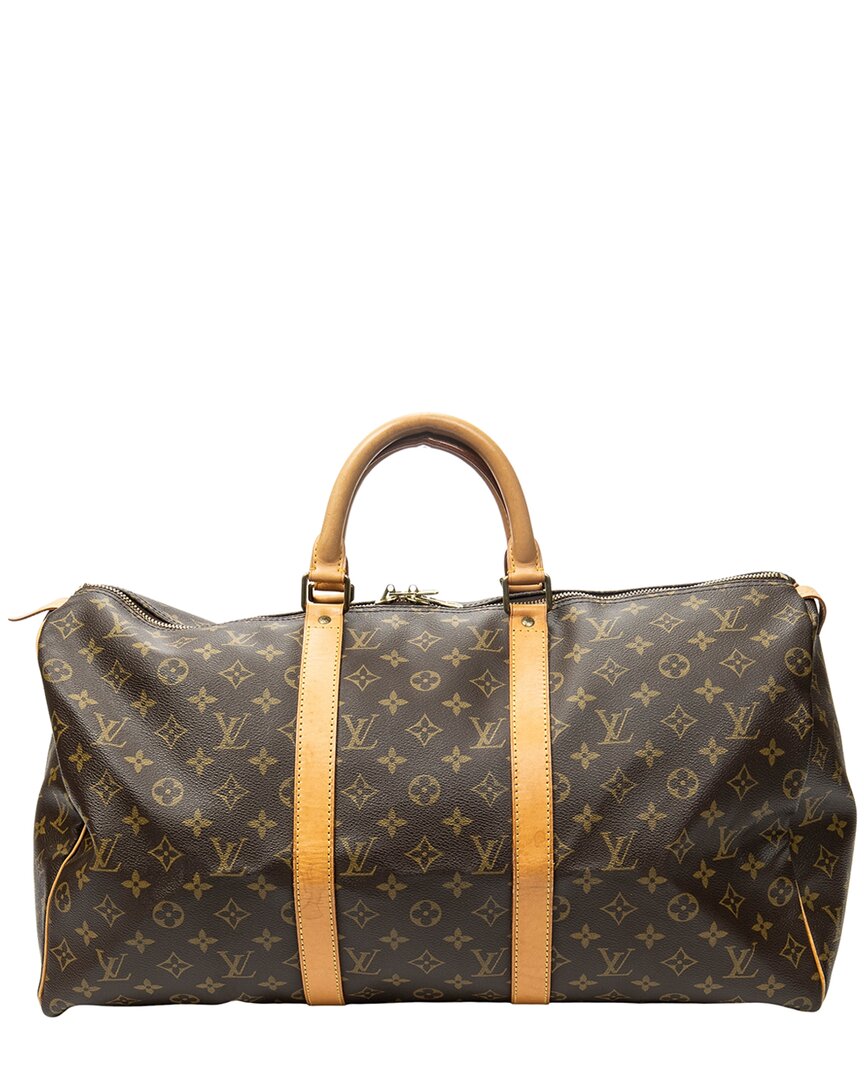 Pre-owned Louis Vuitton Brown Monogram Canvas Keepall 50 (authentic Pre-loved)