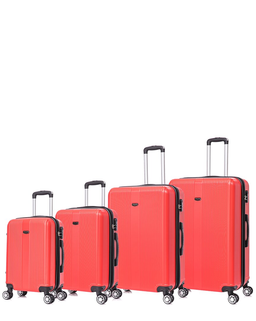 Toscano Ottimo 4pc Expandable Luggage Set In Red