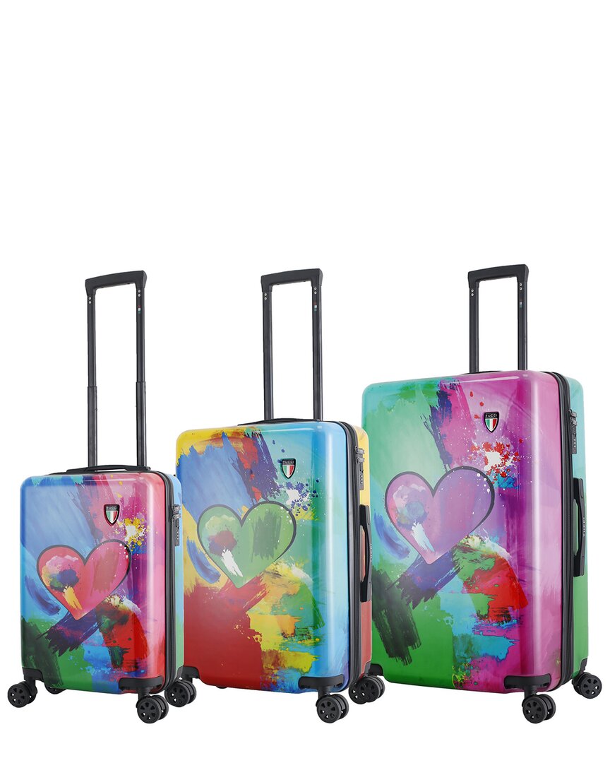 Tucci In Love 3pc Luggage Set In Black