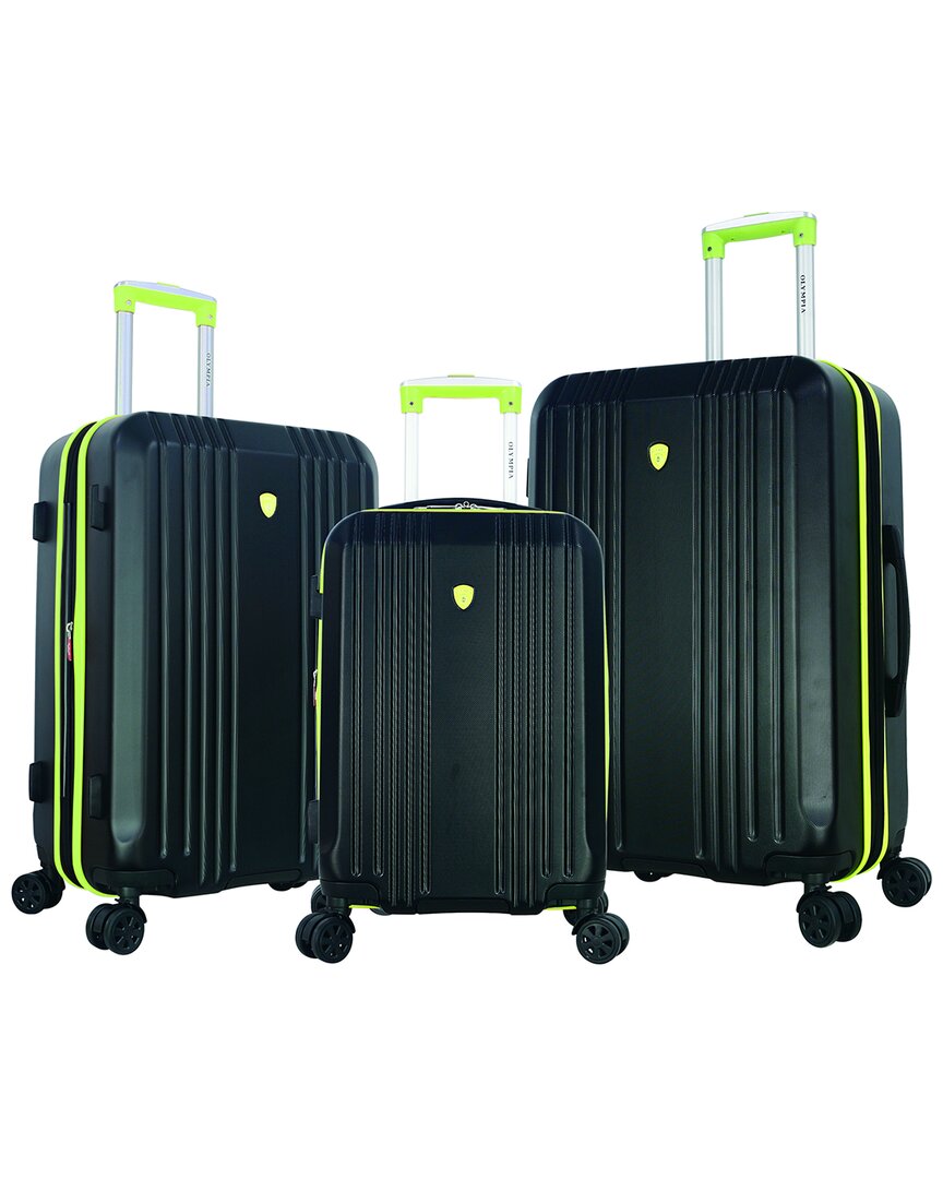 Olympia Usa Amari 3pc Expandable Luggage Set In Black