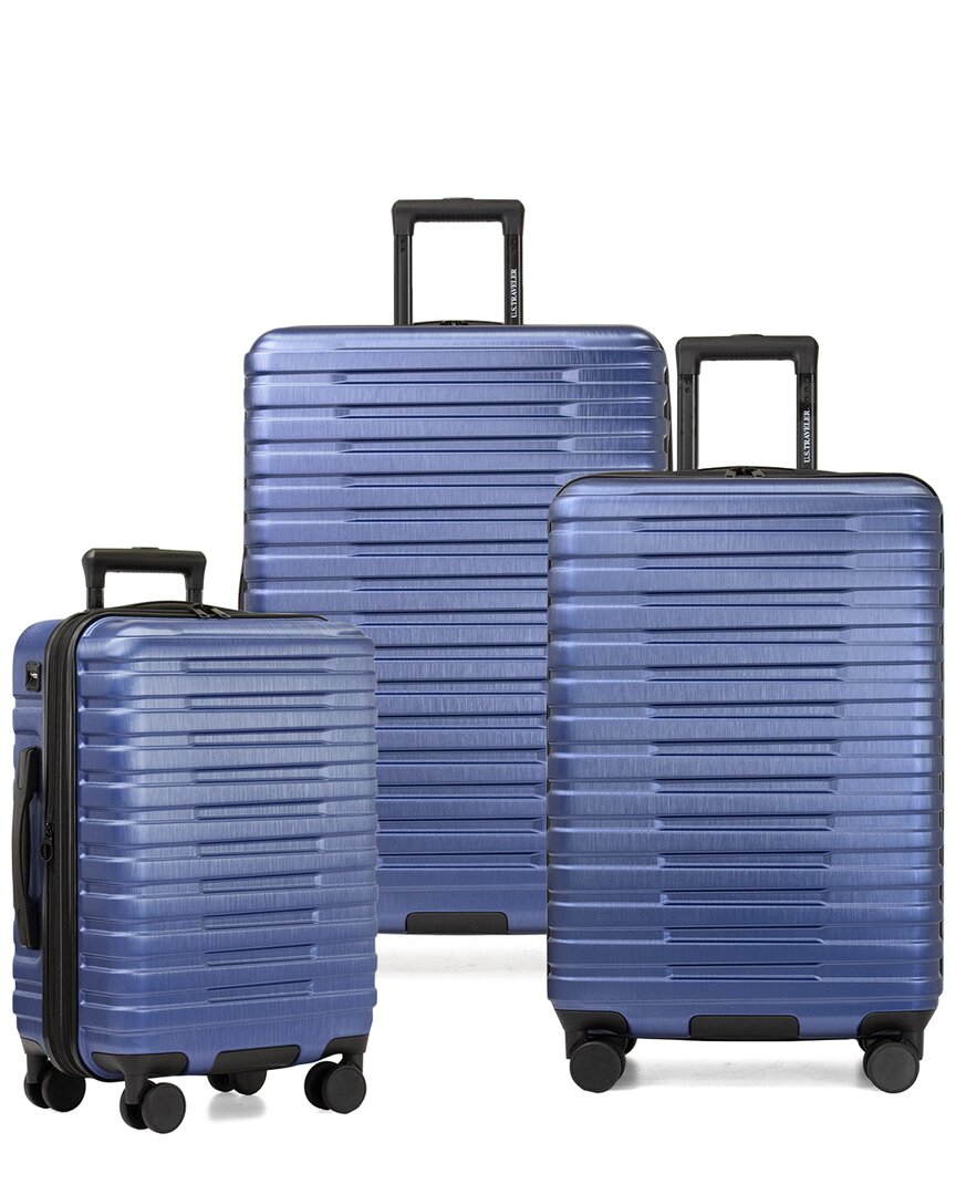 Traveler's Choice Us Traveler Boren Expandable 3pc Luggage Set In Blue