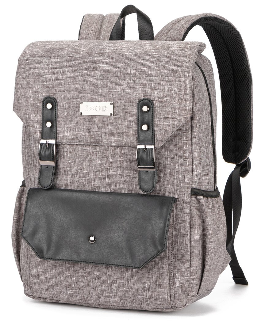 Izod Quilted Elegance Youth Backpack Computer Bag In Grey