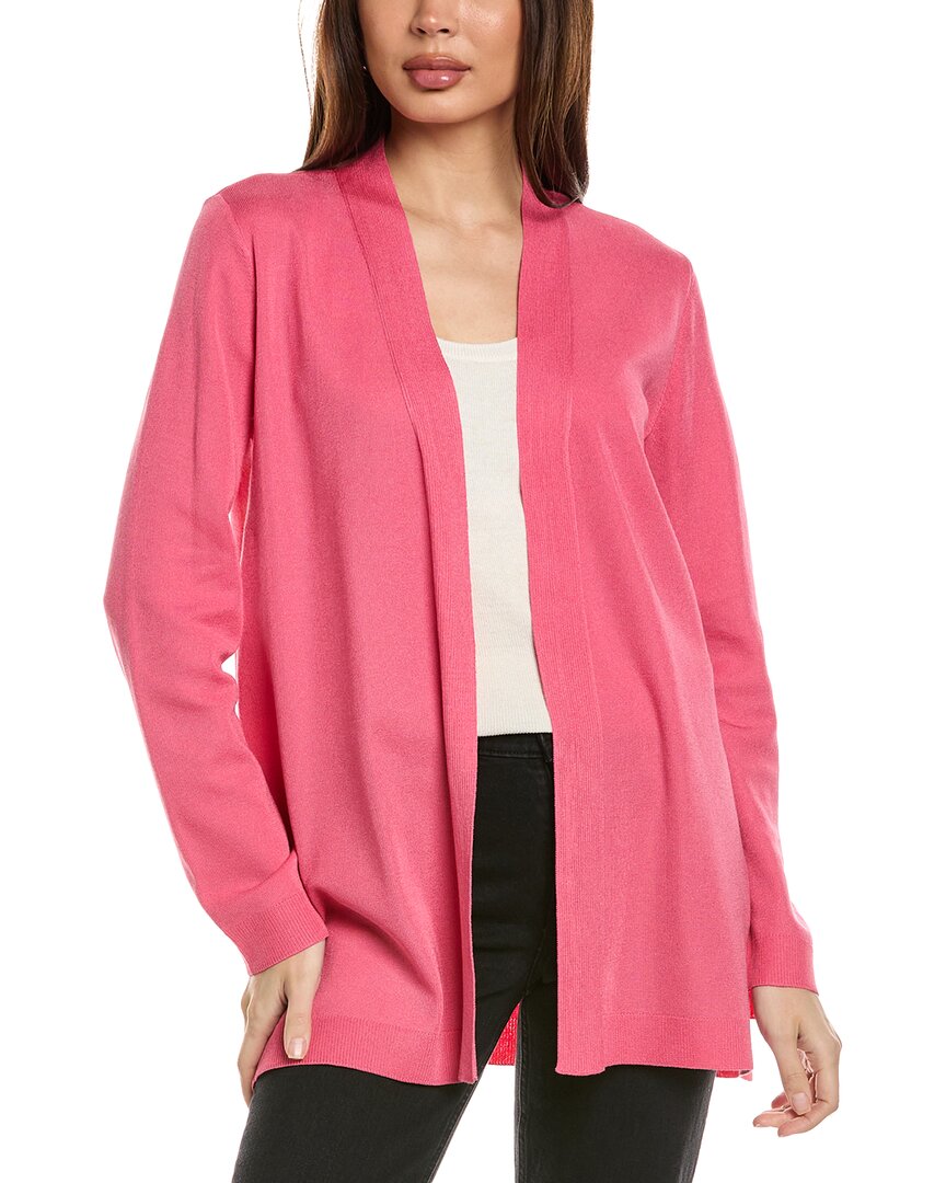Jones New York Plus Size Open Front Icon Cardigan In Pink