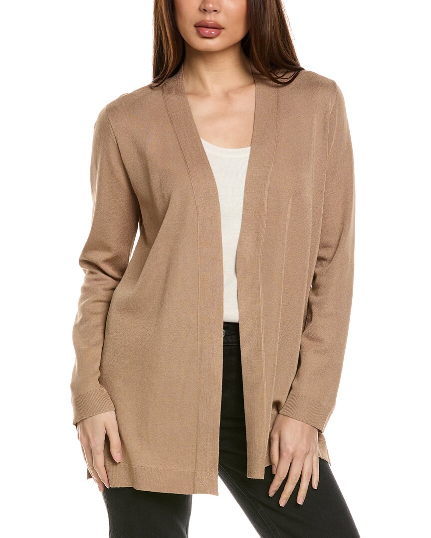 Jones New York Open Front Cardigan In Brown