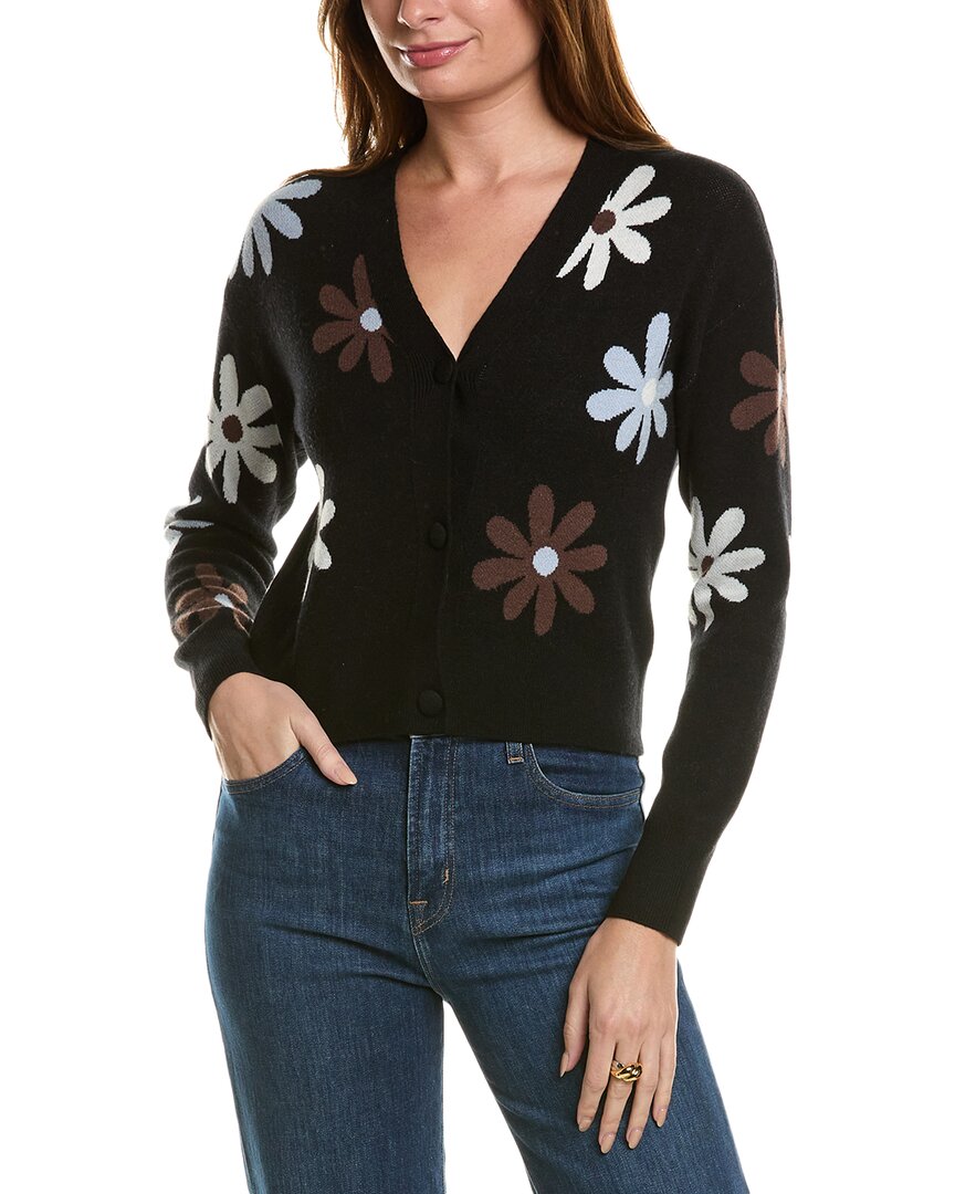 Laundry By Shelli Segal V-neck Cardigan In Black