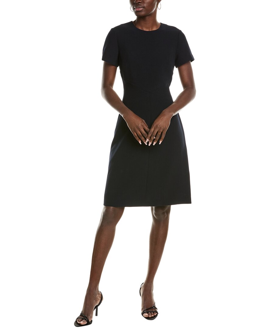 Mikael Aghal Midi Dress In Navy