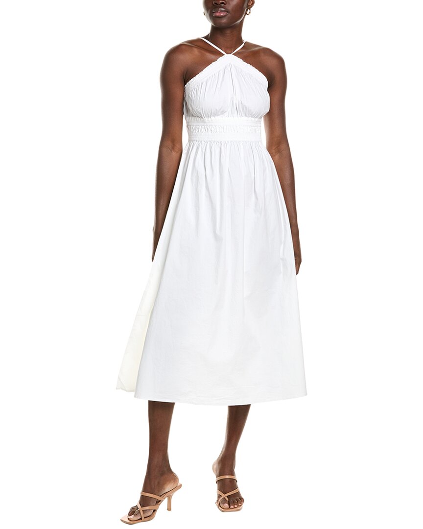 Rachel Parcell Halter Midi Dress In White