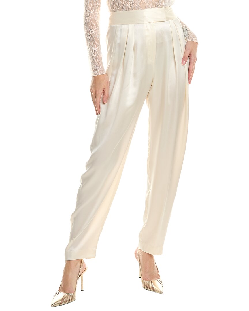Shop The Sei Silk Tapered Trouser In White