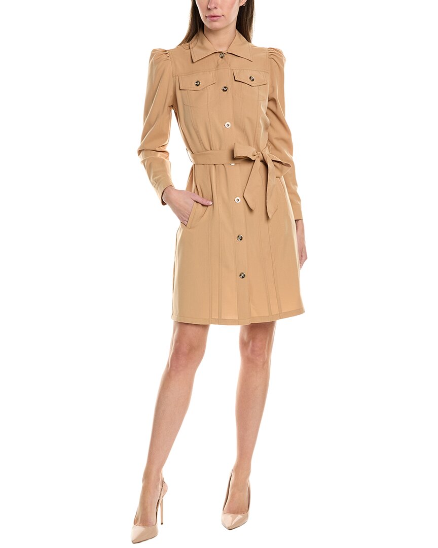 Nanette Lepore Nanette Midi Shirtdress In Brown