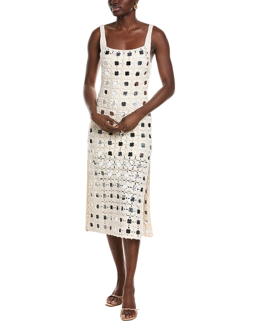 Toccin Clementine Mirror Crocheted Dress In White