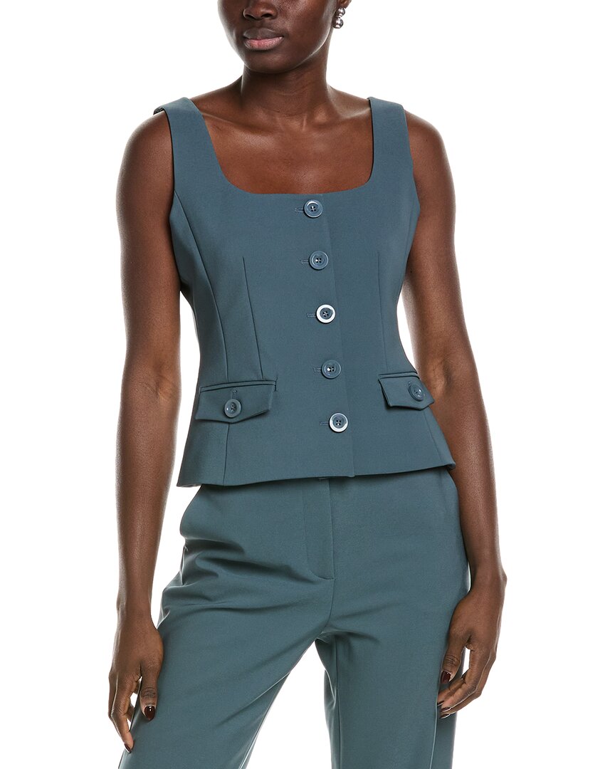Toccin Georgia Button Front Top In Blue