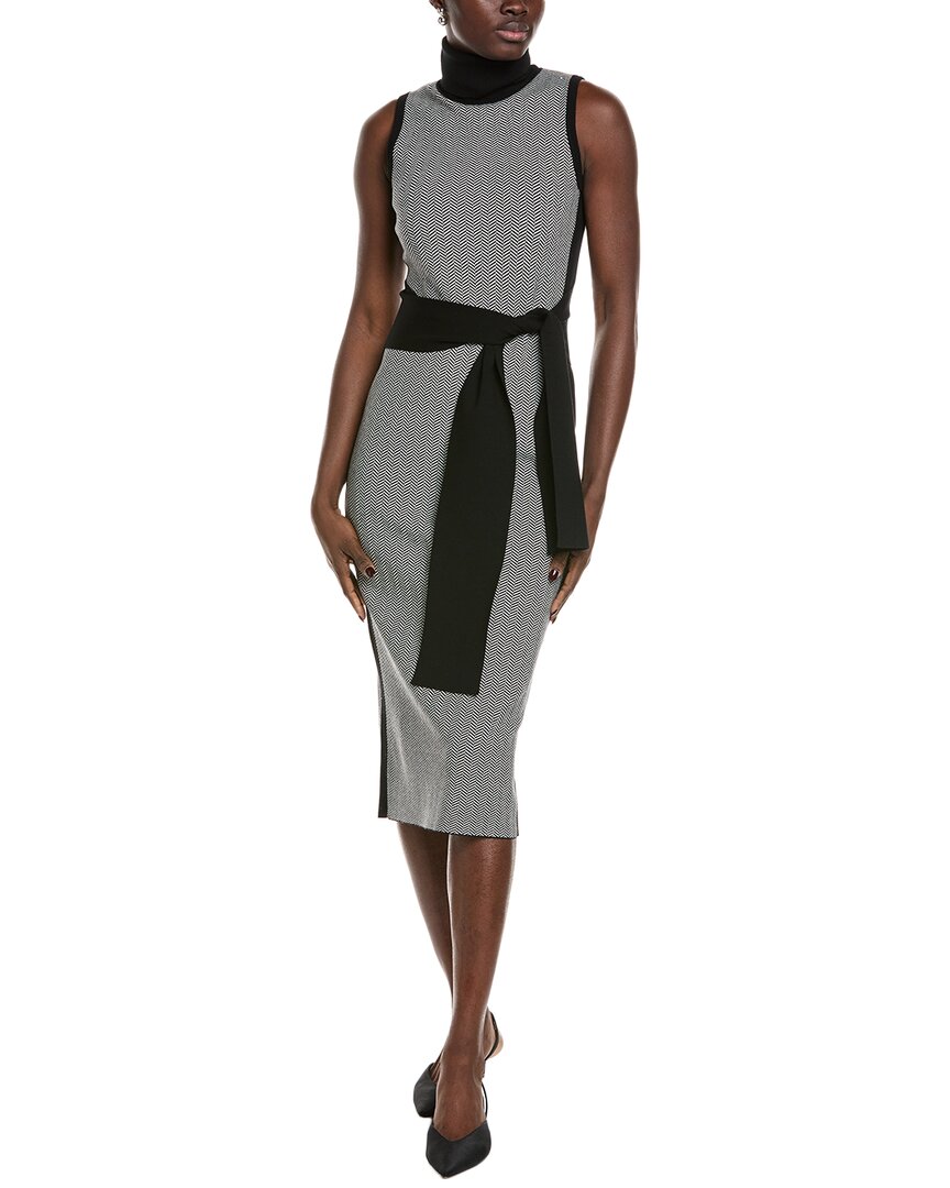 Toccin Peggy Herringbone Dress In Black
