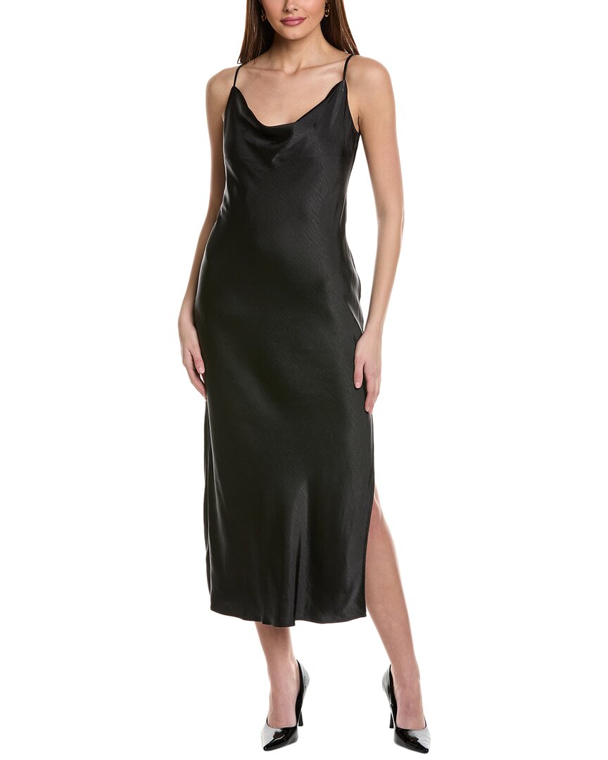 Kenneth Cole Cowl Neck Slip Dress In Black