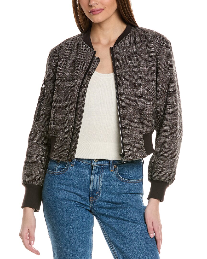 Kenneth Cole Plaid Crop Bomber