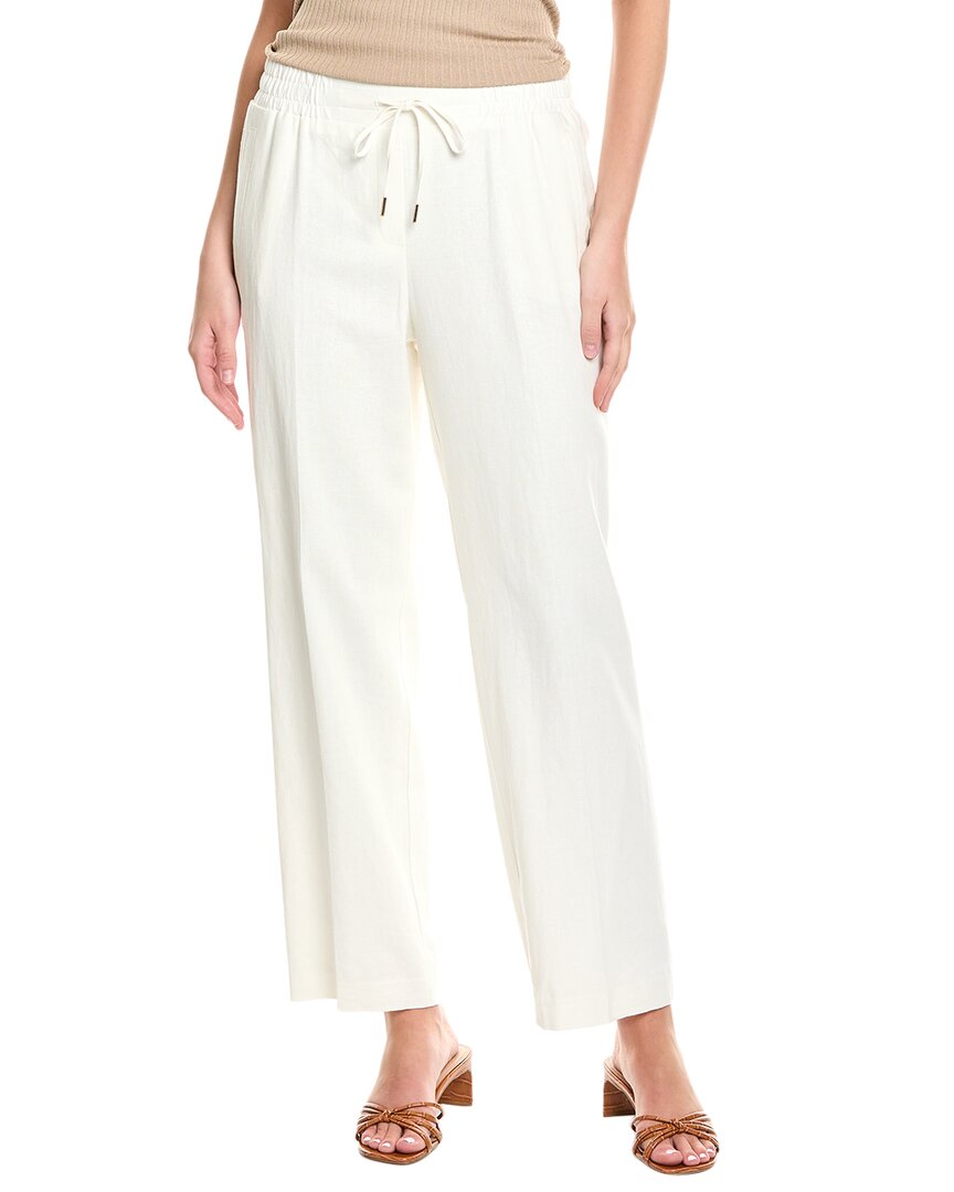 Jones New York Pull-on Side Vent Wide Leg Linen-blend Pant
