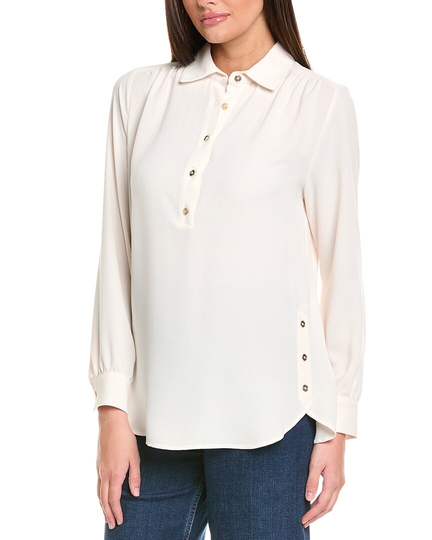 Jones New York Shirttail Side Button Popover
