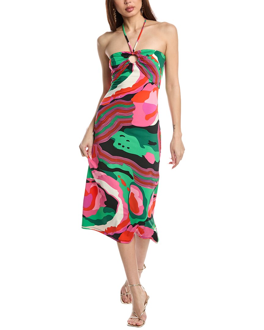 Flora Bea Nyc Miri Midi Dress In Pink